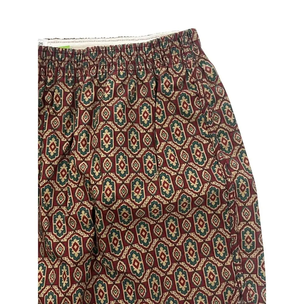15-76 JOCKEY Men's VTG Geometric Medallion Trunk Boxers Size 36/ Large